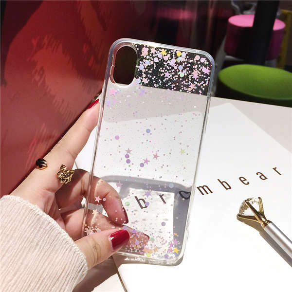 Qianliyao Simple Transparent Bling Glitter Stars Circle Soft Cover For Samsung S11 S10 S9 S8 plus S7edge Note 8 9 10 pro Case: For Galaxy S7edge / 1