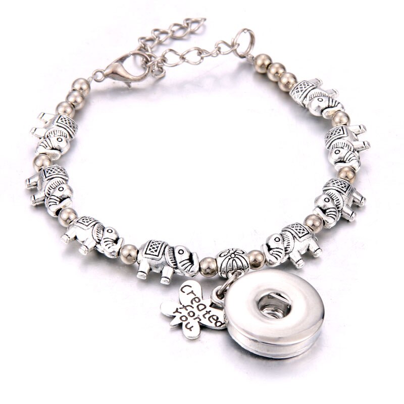 Nuovo Scatto Gioielli forma di Pesce di pesce Che Borda Ciondolo braccialetto di Perline Fit 20 MILLIMETRI 18 MILLIMETRI Snap Bottoni Gioielli Scatta In Metallo braccialetto: 10