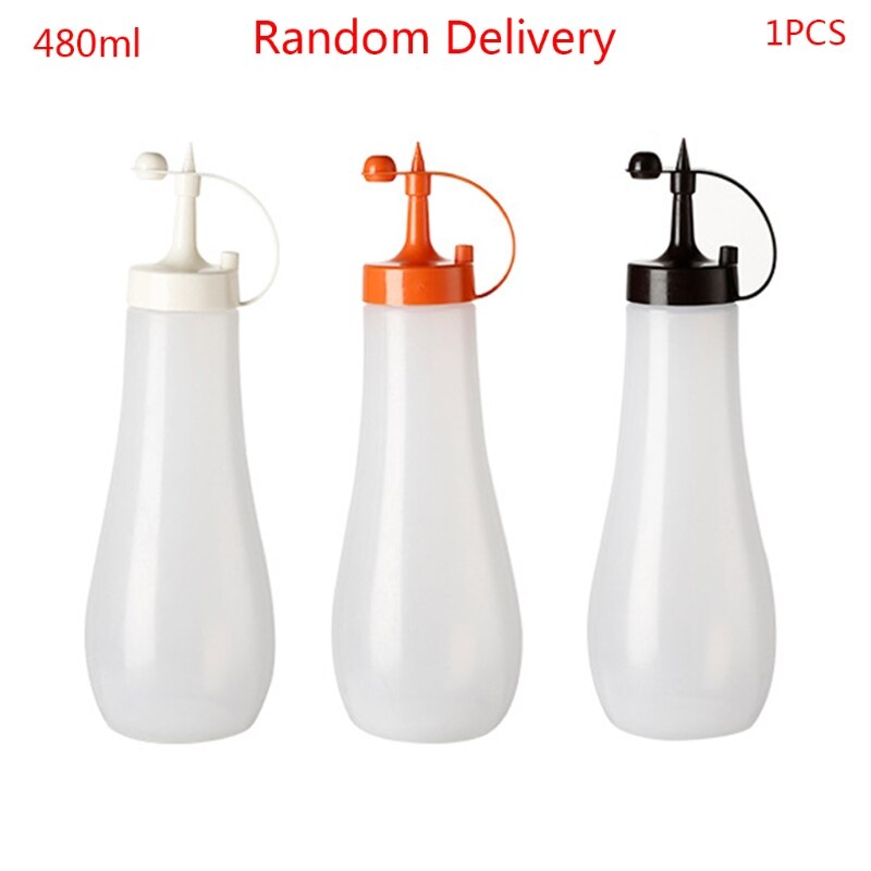 250/360/480/720ml Condiment Squeeze Bottle Creamy Salad Dressing Vinegar Oil Ketchup Condiment Dispenser Kitchen Gadget: 480 ml
