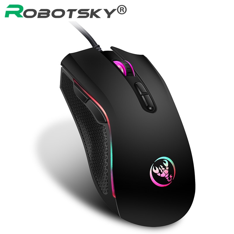 A869 Gaming Mouse USB Wired Office Mouse 7 Buttons 3200 DPI 7 Bright Colorful Backlight Mouse Ergonomics For PC Laptop