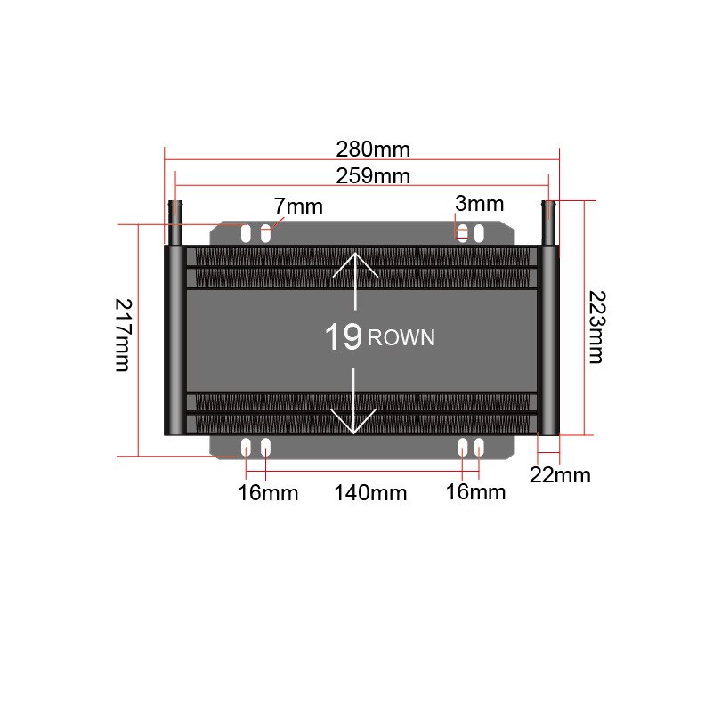 Radiator for 19 Rows of Transmission Oil Cooling Car Modified Gearbox Cooler Automatic Transmission Oil Cooling Automatic Wave