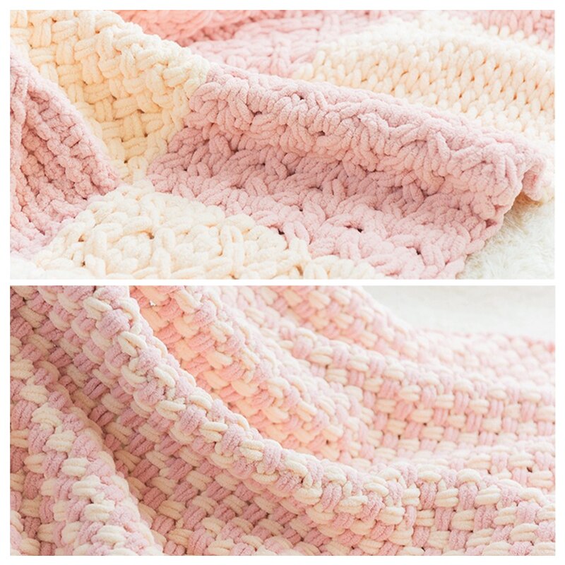 Diy Finger Schleife Garn Hand Strick Heimat Kissen Decke Kreis Linie Dicken Wolle Hand betroffen Gemischt Garn Ring Gesponnen Polyester spielzeug