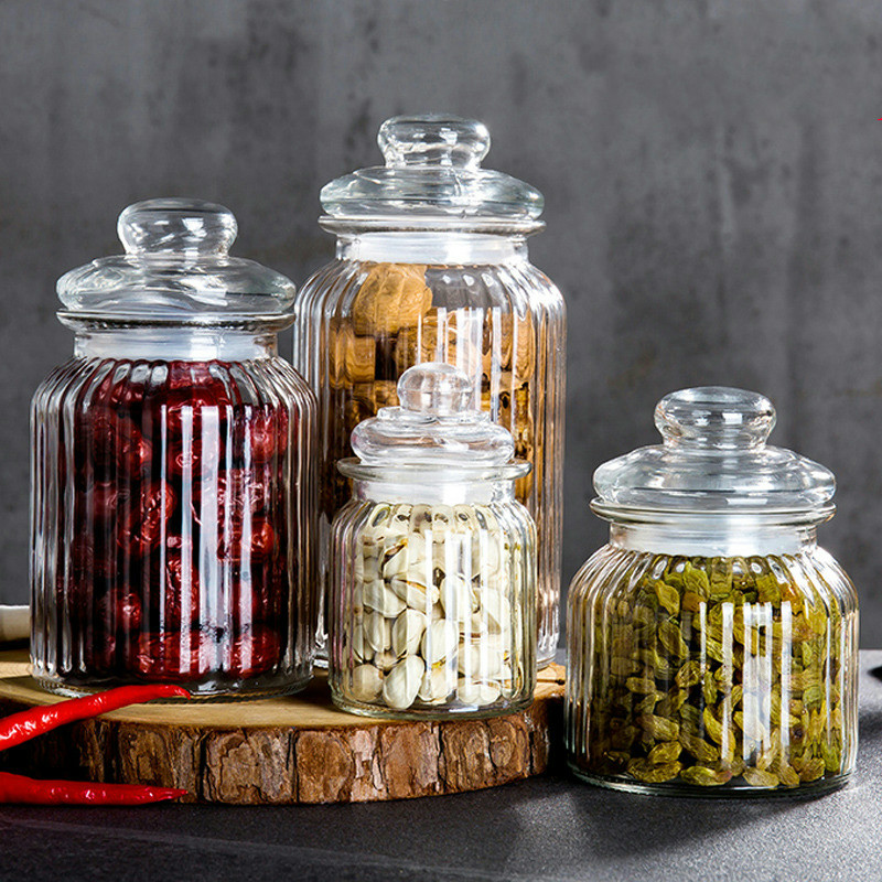 Honungsglas flaska fruktsås flaska spannmålsenzym flaska pickle pickle burk förvaringsburk glasburk hemliga stash glasburkar