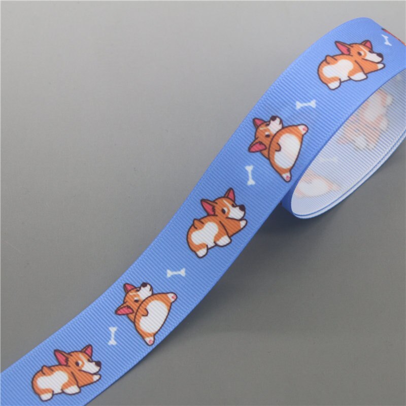 Dhk 7/8 ''5yards Hond Gedrukt Grosgrain Lint Accessoire Hairbow Hoofddeksels Decoratie Diy Oem E1892: 12709