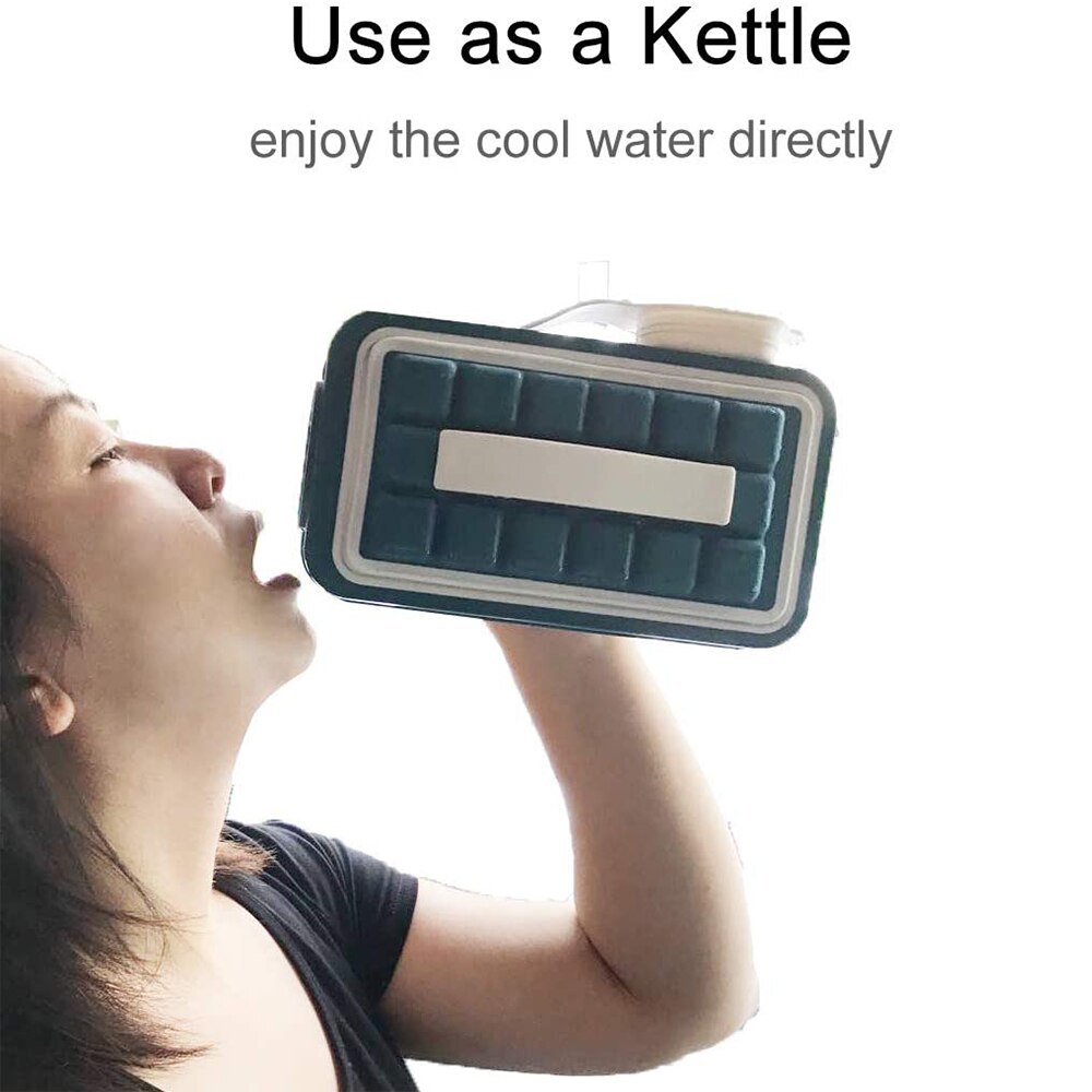 Silicone Ice Cube Tray DIY Ice Cream Mold Kitchen 36 Grids Ice Cube Maker Kettle Portable Cooler Ice Cube Bag Storage Container