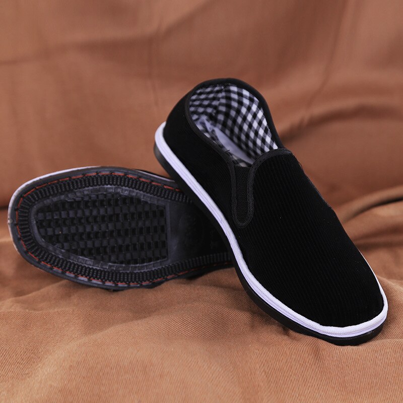 Suela de algodón para hombre Kung Fu zapatos de punta cerrada