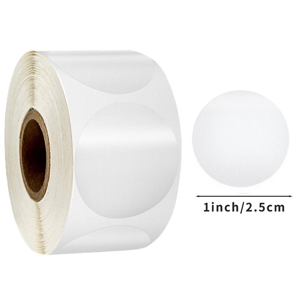 500 Stck transparent Etiketten Runde Geschäft Paket Dichtung Etiketten Aufkleber PVC Kleber Wasserdicht Aufkleber Rolle Schreibwaren Liefert: 1Zoll 500Stck