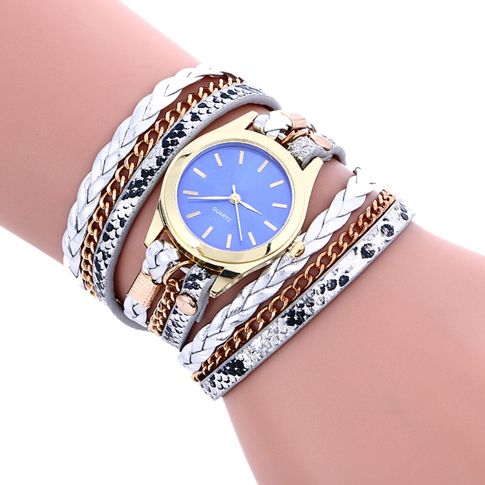 Bohemian Style Lederen Band Weave Armband Horloge Casual Dames Quartz Horloge Armband Montre Femme Rejoj Mujer # L0