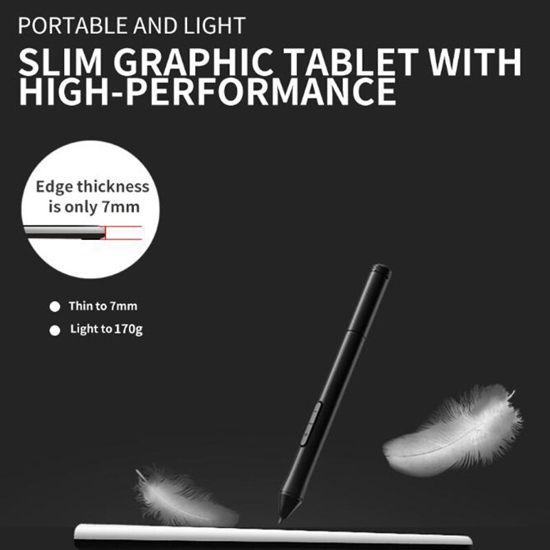10Moons 6-Inch Ultralight Graphic Tablet Signature Pen Tablet Ie Drawing Tablet for Android IOS