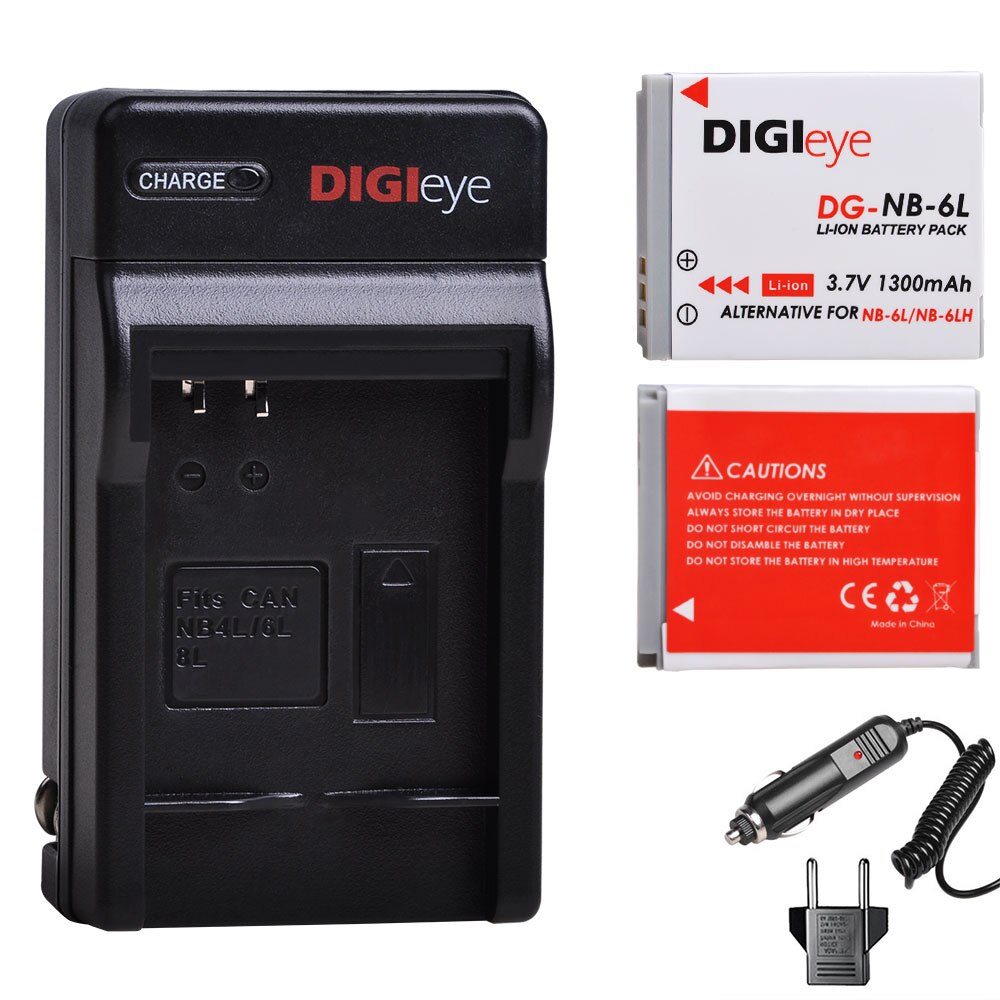 Batería de ion de litio NB 6L NB-6LH Akku + cargador Digital para Canon power-shot IXUS 310 SX240 SX275 SX280 SX510 SX500 HS 95 D10 D20 D30