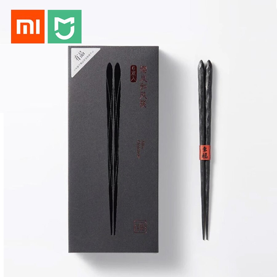 Xiaomi-palillos chinos Mijia, palillos de fibra de vidrio PPS, resistentes a altas temperaturas, para casa inteligente, 6 pares