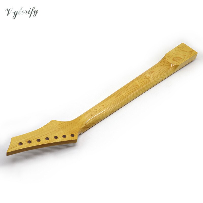 7 string guitar neck 24 frets white guitar head high gloss maple neck maple fingerboard guitar parts