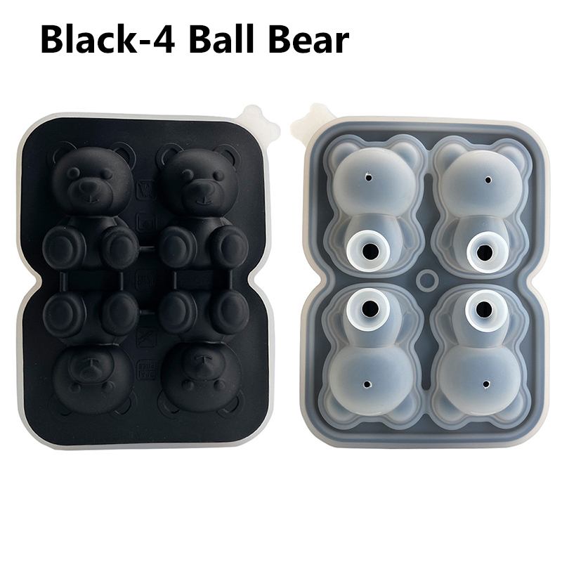 Nette Teddybär Eis Würfel, Der bilden Spritzen-nachweisen Und Leicht Zu gefallen, für Kühlschrank Mit Container, Nette Bär Eis Würfel Tablett: Gold