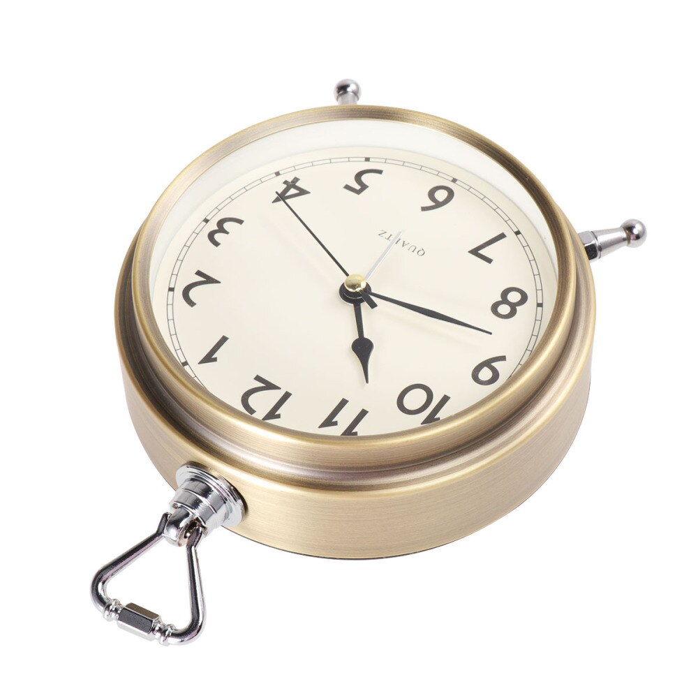 Metal Alarm Clock Roman Numerals Table Bedside Silent Alarm Clock Sweep Seconds Alarm Clock