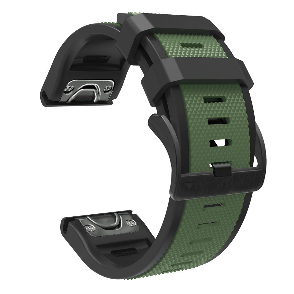 26mm Sport Silicone Watchband Wriststraps for Garmin Fenix 6X Pro 5X Plus 3 3HR Easy Fit Quick Release wirstbands Correa: L