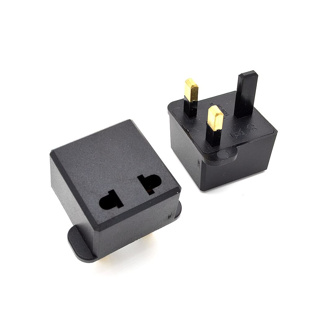 10pcs Euro &amp; US 2 Pin To 3 pin UK Traveller Conversion Plug Adaptor For Malaysia