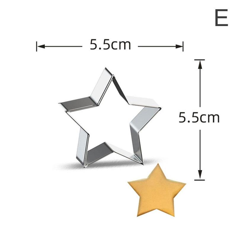 1pc Ramadan Decoration Cookie Cutters Set Moon Star Eid Mold Cake Decor Baking Tools Party Biscuit Diy Decoration Ramadan Z1i3: E