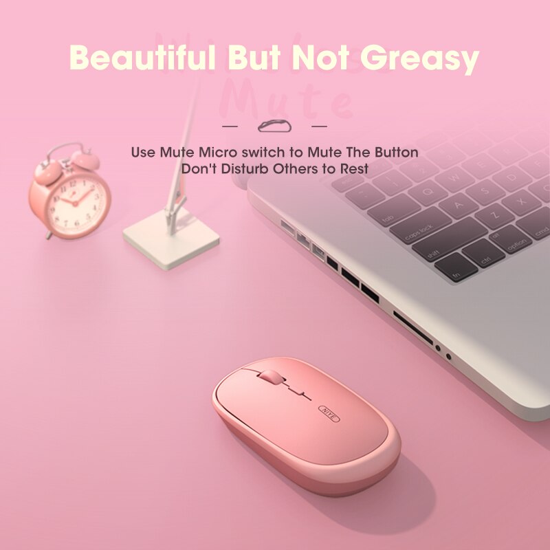 Pink Wireless Mouse 2.4GHz USB Mouse Silent Mute Mice 1600 DPI Adjustable Ergonomic Mice For Laptop PC Computer Home Office