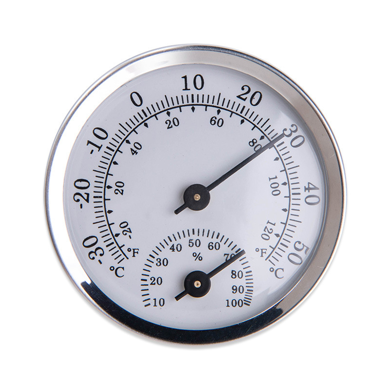 Huishoudelijke Vochtigheid Temperatuur Meter Gauge Wandmontage Temperatuur-vochtigheidsmeter Thermometer & Hygrometer Voor Sauna: white