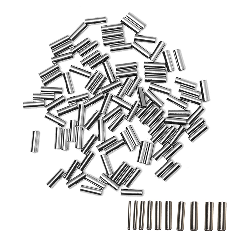 Tubo de cobre redondo de aluminio para pesca, tubo de cobre con funda, conector, accesorios de herramientas para peces de mar, 100-1,0mm, 2,8 piezas