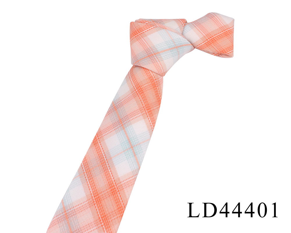 Bomulds plaid slips til mænd kvinder casua tyndt slips til bryllupsfest drenge piger jakkesæt slips slank ternet slips gravata: Ld44401