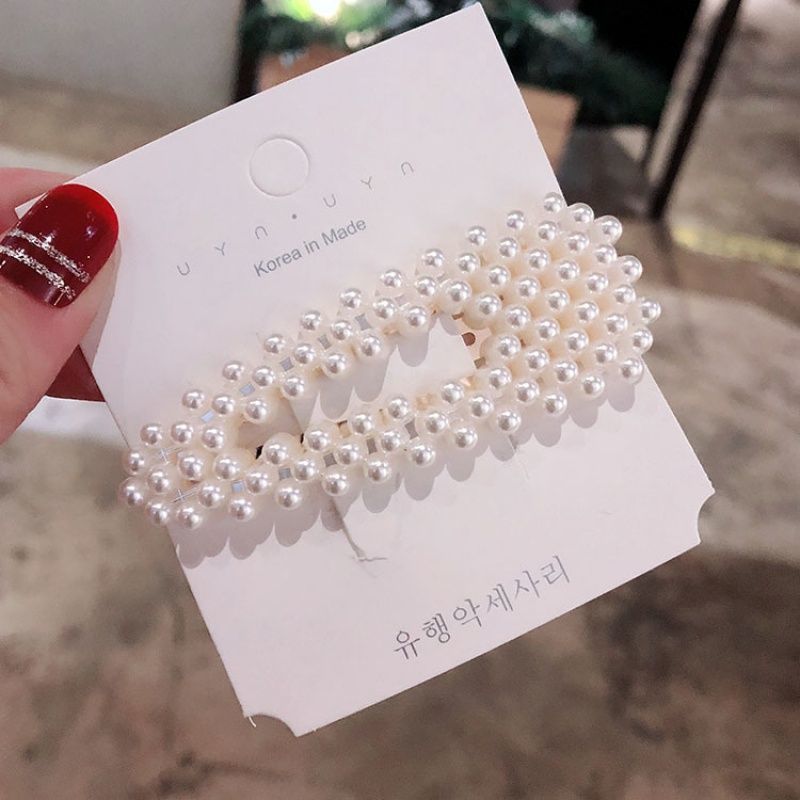 perle hår klipp til kvinner koreansk snapp barrette pinne hårnål hår styling tilbehør hårnåler: 1 stk
