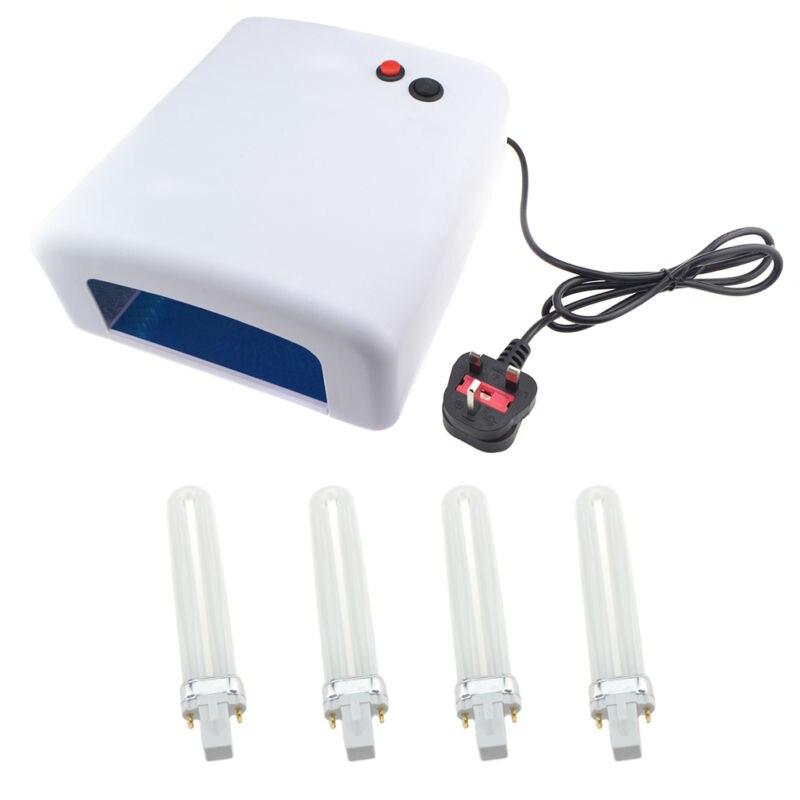 36w 110v led lampa nagellack torkare uv led gel nagellack härdningslampa manikyr nagelkonst timer nagel salong torktumlare: 220v uk-kontakt