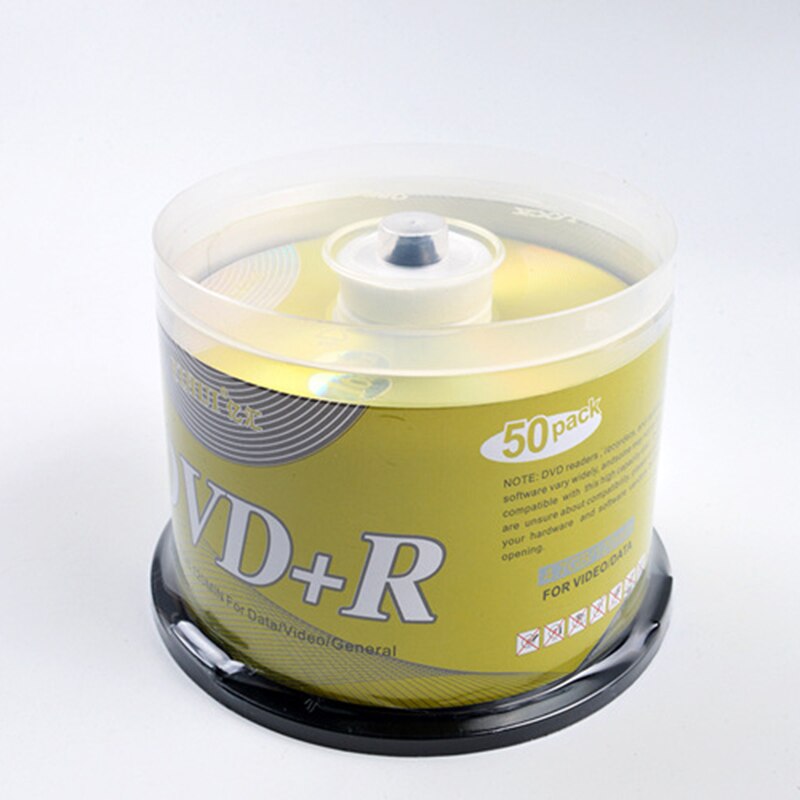 Unidades de DVD en blanco + Disco de CD R, 4,7 GB, 16 Bluray, escritura una vez, almacenamiento de datos, discos DVD vacíos, grabable, medios Compact, 50 Uds.