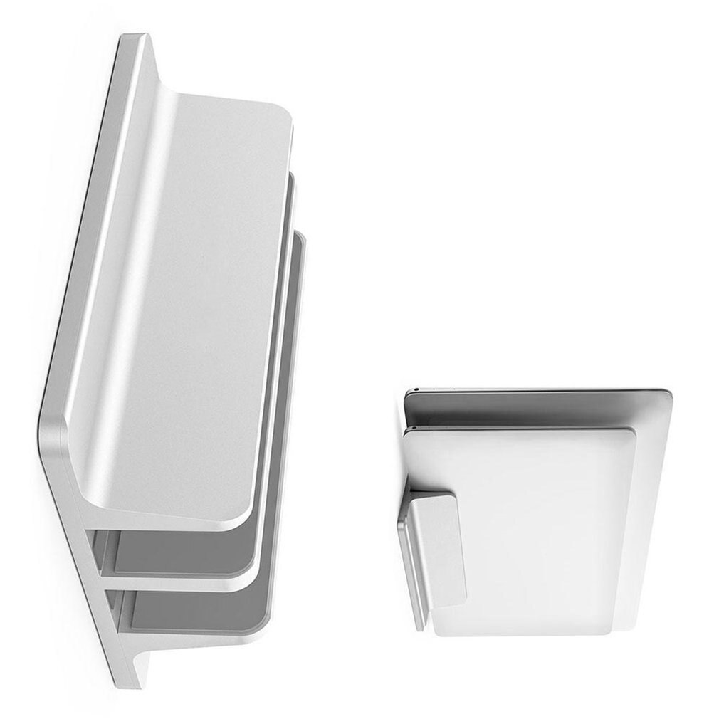 Durable Vertical Laptop Stand For Macbook Air Pro Desktop Double Desktop Stand Holder With Adjustable Dock