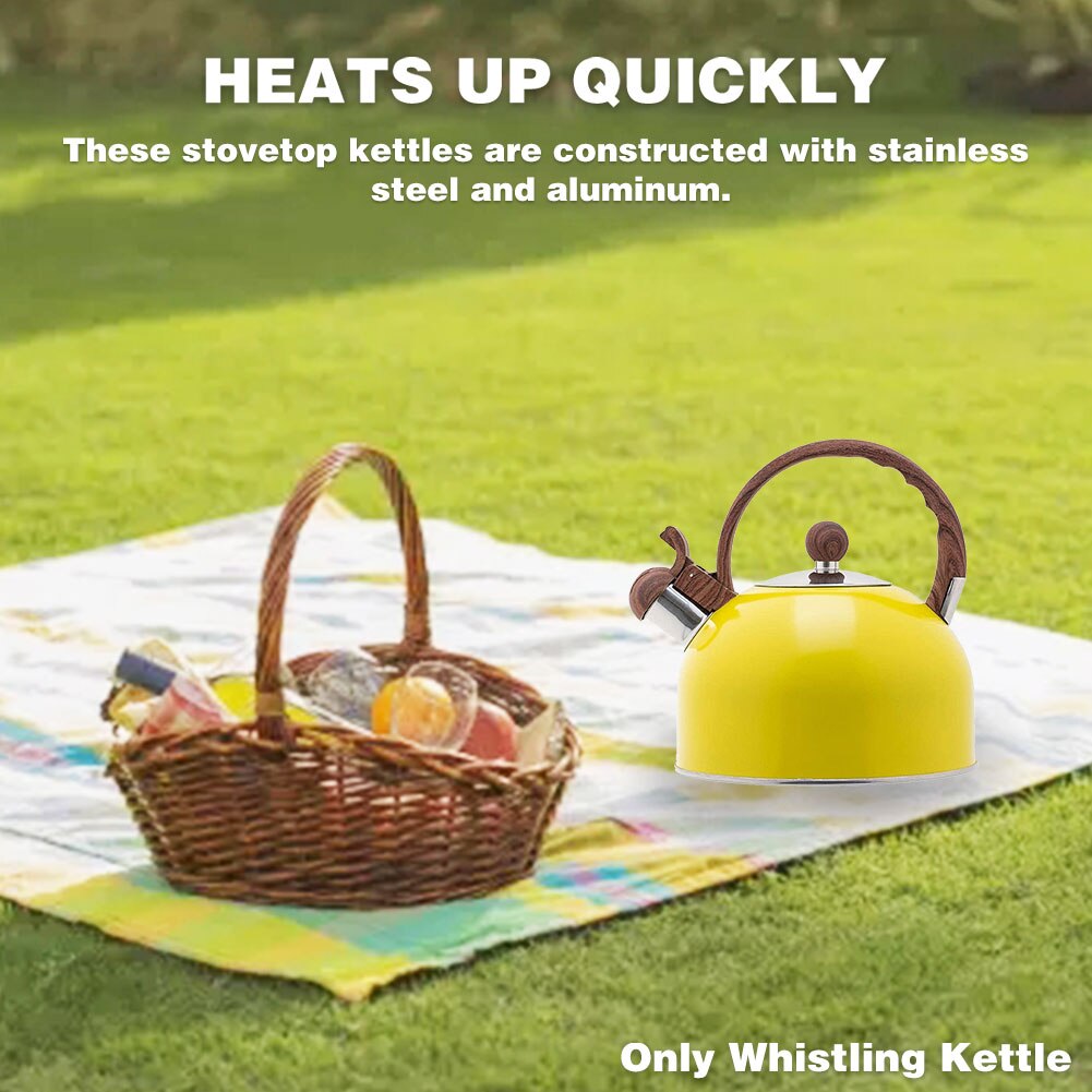 2.5L Met Handvat Snelle Verwarming Inductie Kookplaat Rvs Home Fluitketel Gasfornuis Lichtgewicht Thee Keuken Water