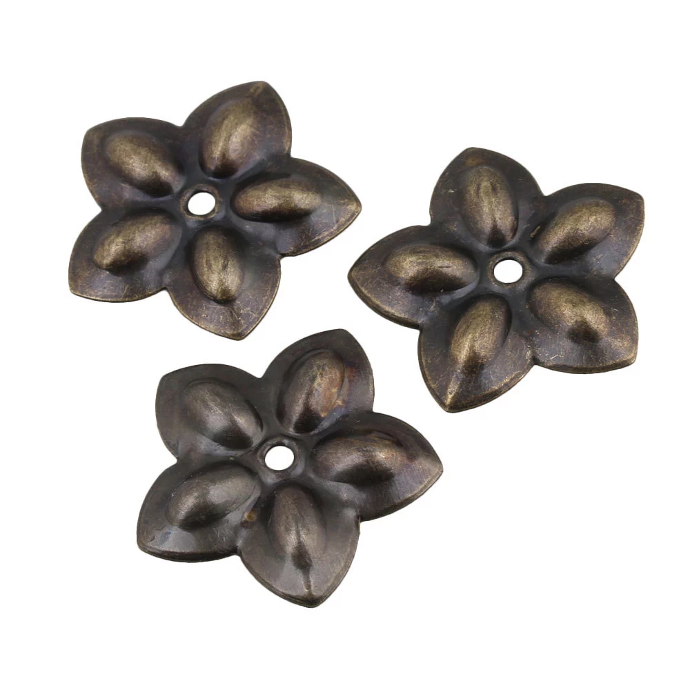 50 stk blomme blomstre polstring negle stifter pinde stifter vintage bronze dekorative