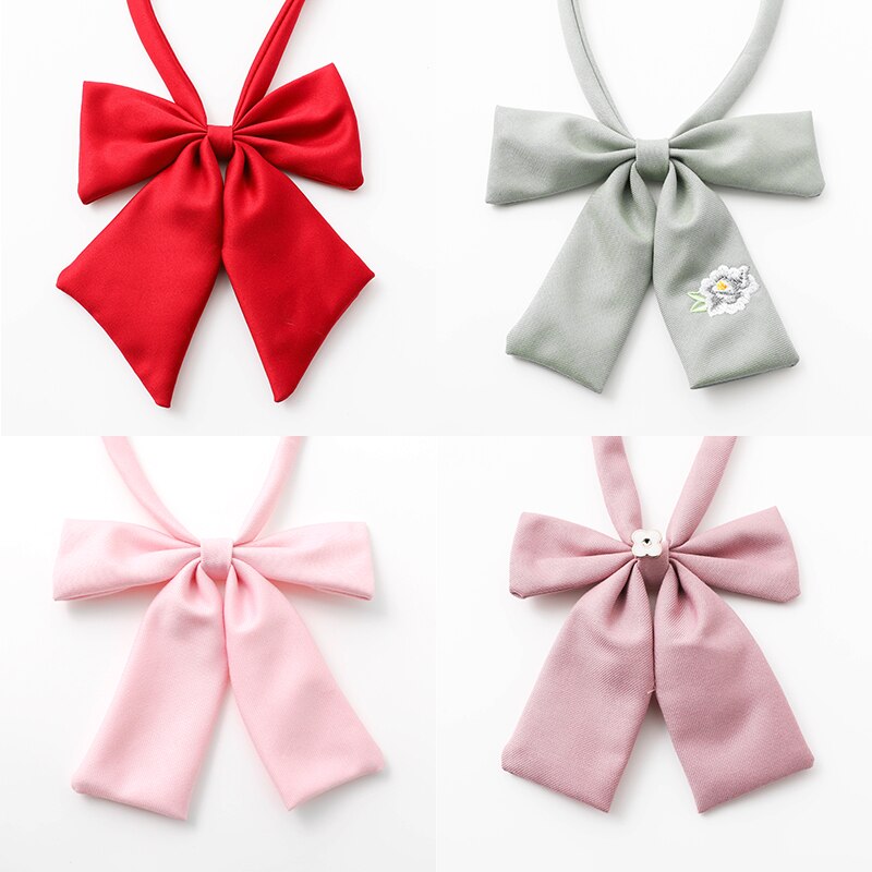 Japanse jk-uniform, strik voor dames, effen overhemd, matrozenpak, schooluniform, windstrik, rode calamus strik, rode