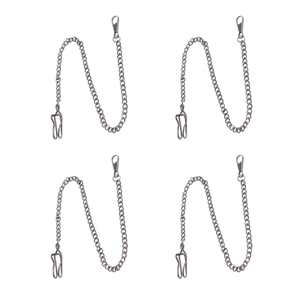 4Stck Jahrgang Taschenuhr Kette Legierung retro Dekorative Ersatz Hosen Jeans Gürtel Ketten