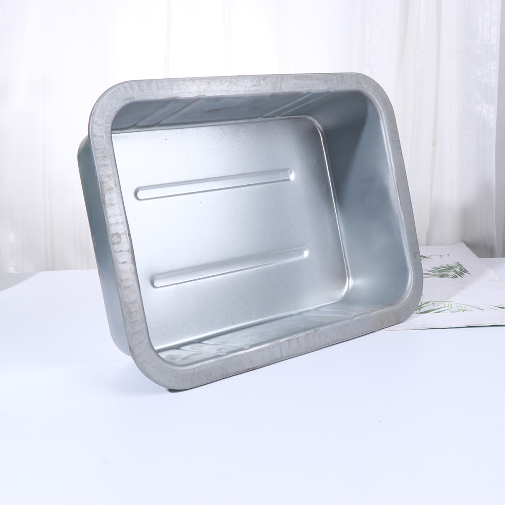 5L Steel Oil Drain Pan Waste Engine Oil Collector Tank Oil Drip Tray Fuel Fluid Change Garage Tool for Repair Car (Silve