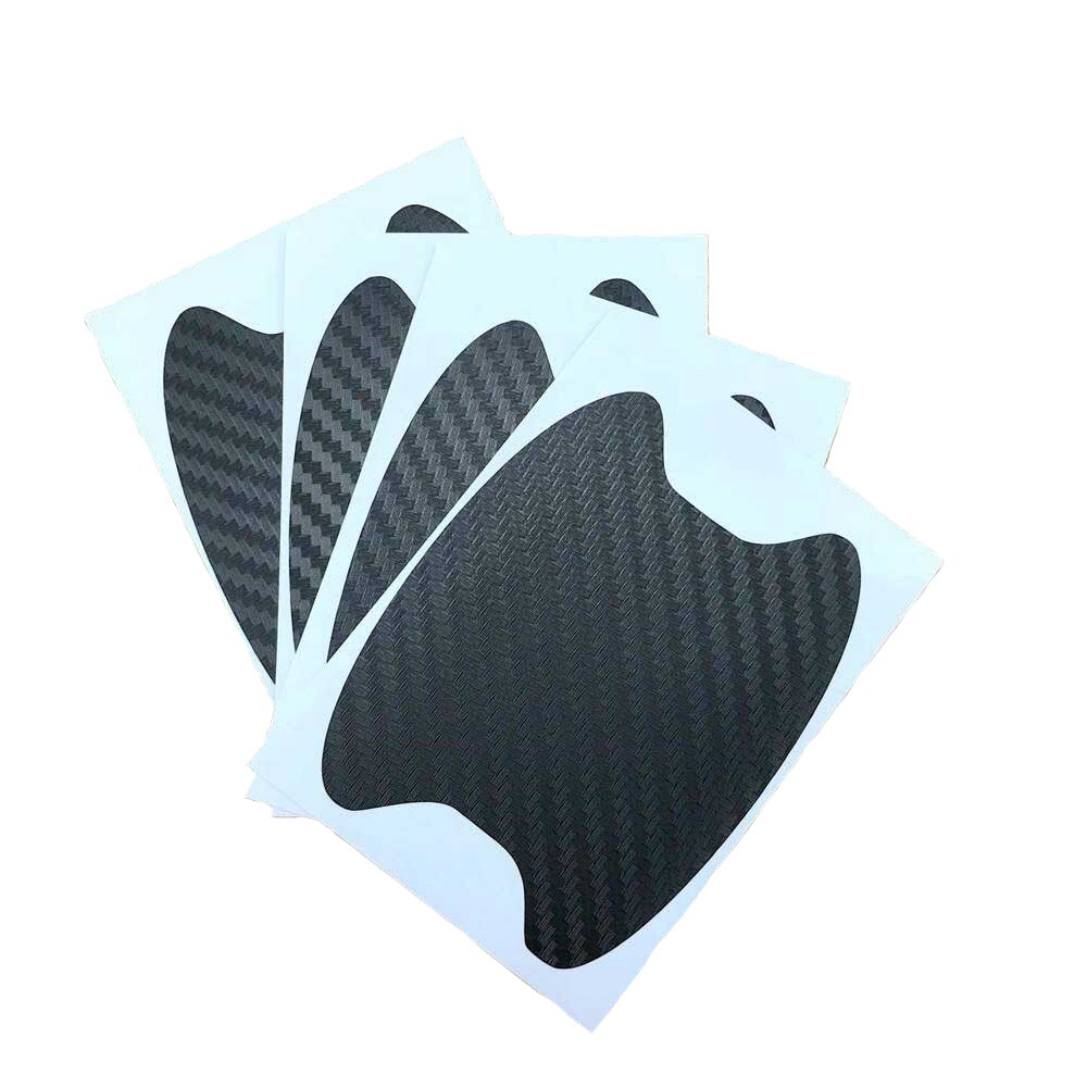 4 stk / parti universal bil dørhåndtag ridser bil ryster beskyttende vinyl protector film bilhåndtag beskyttende: Sort
