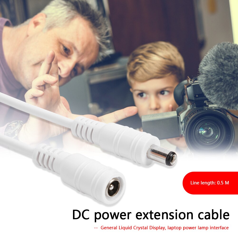 DC 12V-24V Power Extension Cord Male Female Power Adapter Cable DC Power Cord Wire Extend Wire for Security/CCTV/IP Camera