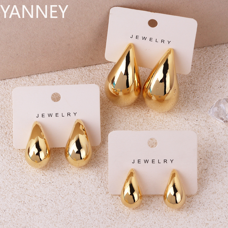 Pendientes de aro gruesos de gran tamaño para mujer y niña, de Plata de Ley 925 chapada en oro, 12/14/18mm, joyería de lujo