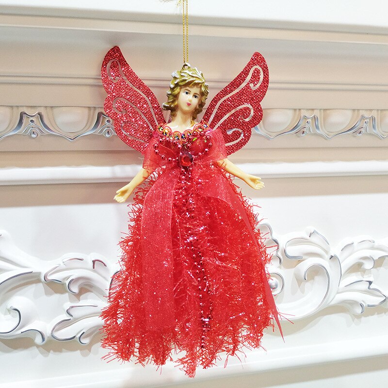 Christmas Doll Table Decorations Snowflake Items For Christmas Charm Home Party: 19cm Red Angel 1PC