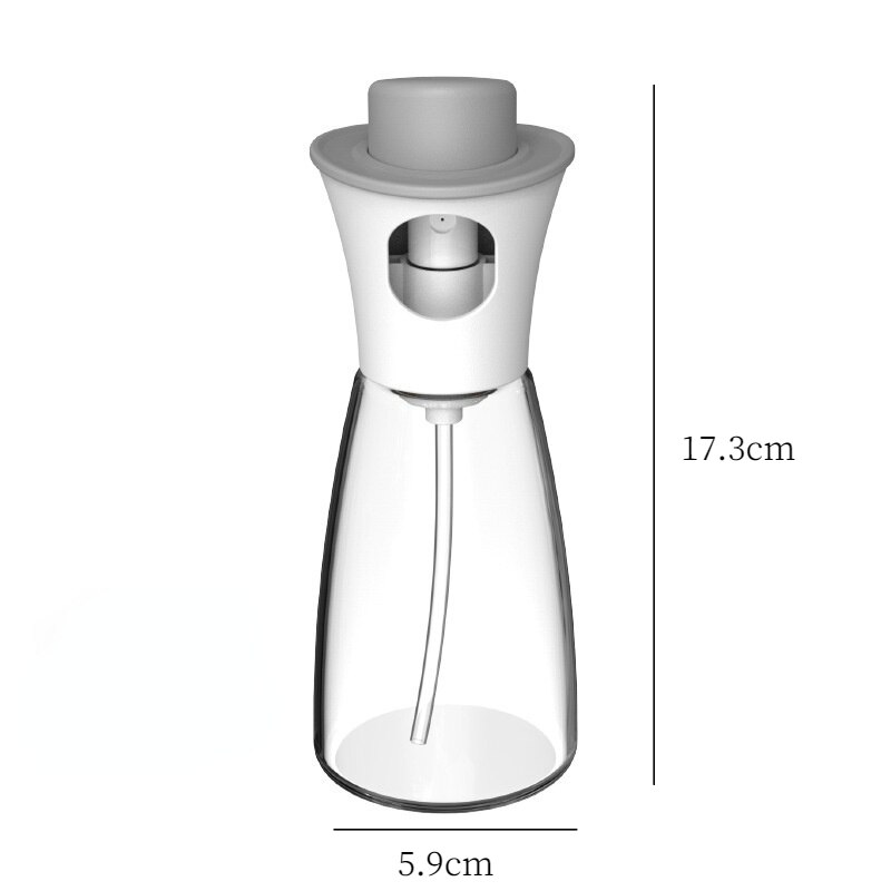 Spray Oil Dispenser Barbecue Glass Oil Spray Bottle for Oil Soy Sauce Vinegar Sprayer Seasoning Bottle Kitchen Accessories: White 150ML