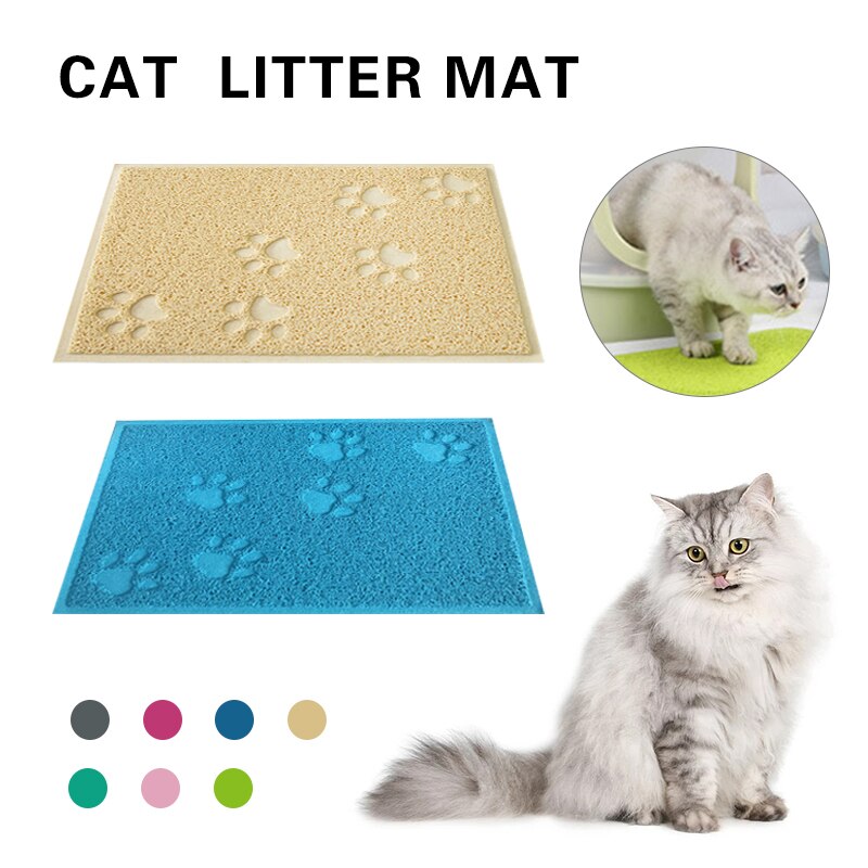 Haustier Katzenstreu matt Tragbare Weichen Pfoten Gedruckt Pad Wasserdichte nicht Unterhose Pad für Haus Boden Auto Reinigung Liefert PVC verdicken matt