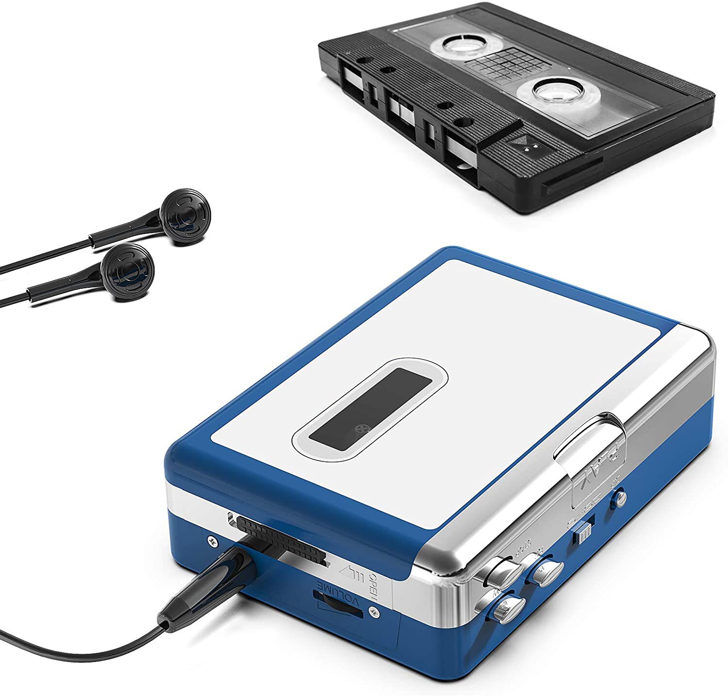 Portable Bluetooth Cassette Player , Tape Player Bluetooth Output to Headphone/Speaker,Walkman Portable Cassette Tape Player