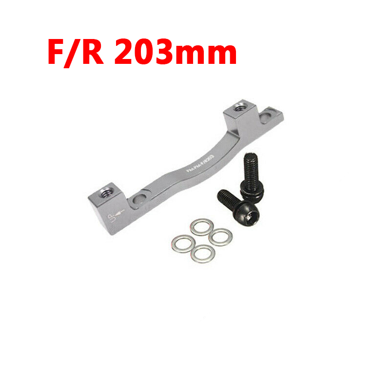 Freno de disco de aluminio para bicicleta de montaña, adaptador de Rotor de disco, pinza delantera y trasera de 180/203mm, PM-PM de accesorios de ciclismo: Titanium F-R203mm