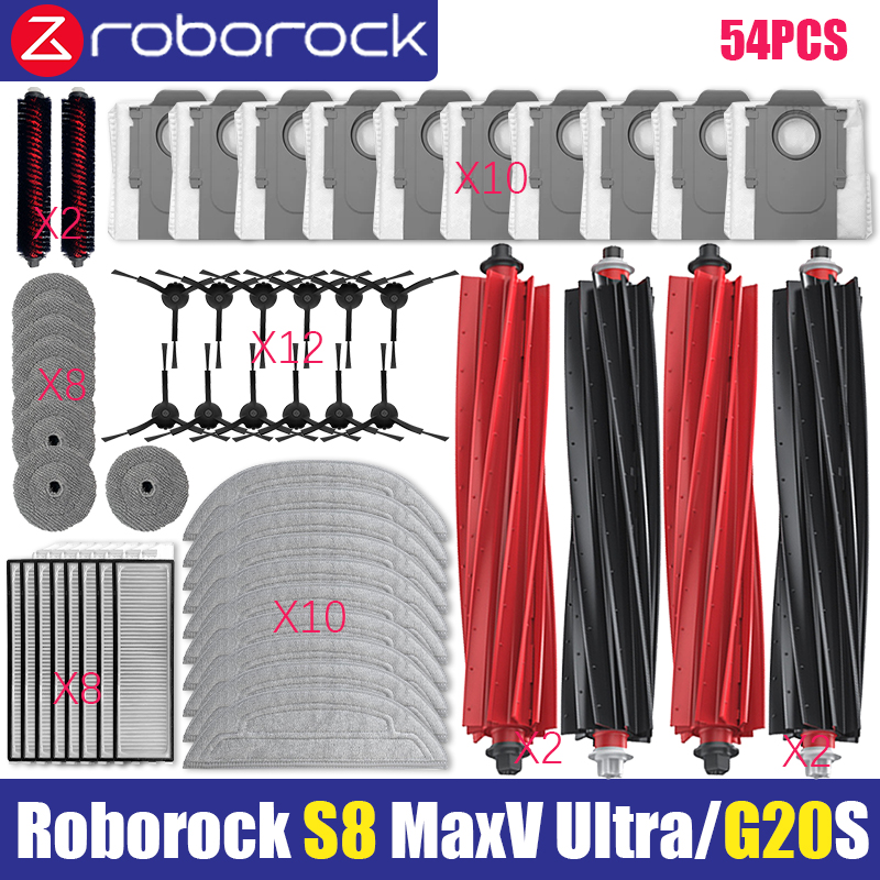 Roborock S8 Max V Ultra G20s robot Vacuum Cleaner Accessories mop Choth vacuum bags Side Brush Filter Replaceable Parts