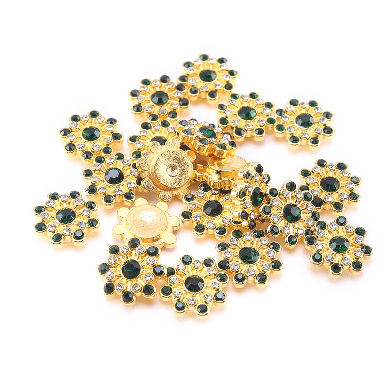 Perles pour vêtements, chaussures, boutons, accessoires de peinture artisanale, Clips pour cheveux, robes, chapeaux et sacs pour enfants,: 50pcs / green-bag