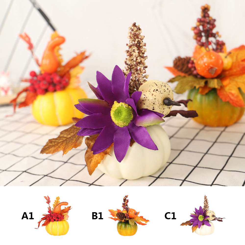 Kunstige gresskar høste høsttakkefest halloween rekvisitter hjemmeinnredning materiale: skum vekt :42.0