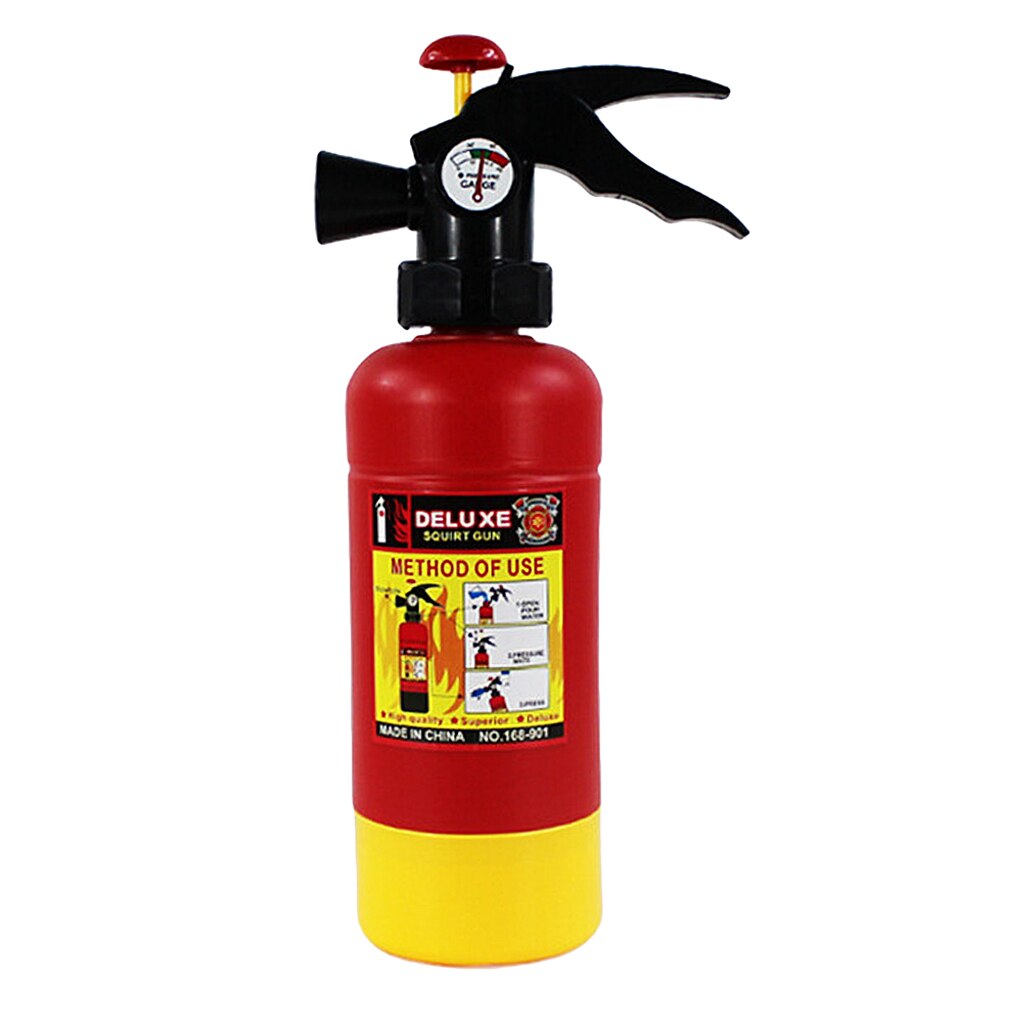 Plastic Water Squirt Fire Extinguisher Boy Beach Pool Fun Kid Toy Pretend Play Games