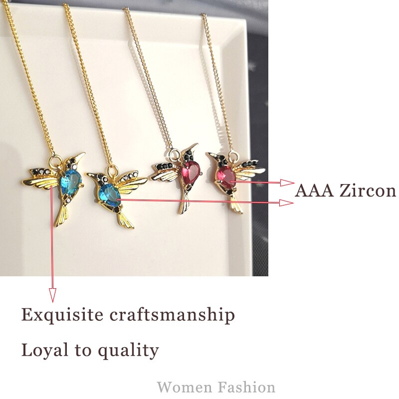 Fimaodz kolibri øreringe til kvinder 2 stil rhinestone kolibri lange kvast øreringe trendy smykker
