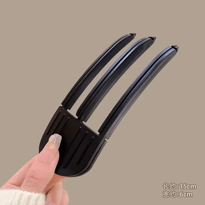 2pcs Fluffy Hairpin Curling Bangs Clips Hair Roots Volumizing Hairclips Set Women Curling Fixed Clip Volume Hair Roller: Light Grey