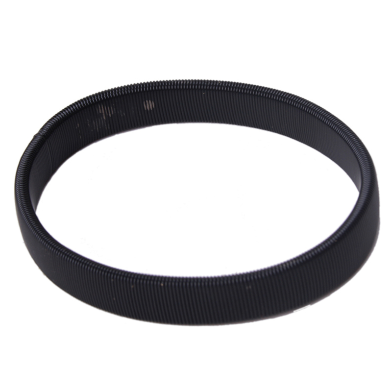 1pc Unisex Punk solido braccialetto elastico manica in metallo cerchio molle filo d'acciaio bracciale bracciale perimetro 26cm: black