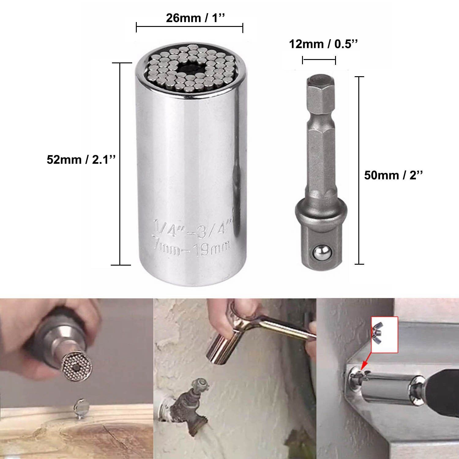 Socket Extractor Set Universal Socket Damaged Screw Extractor Set, Mult... – Vicedeal